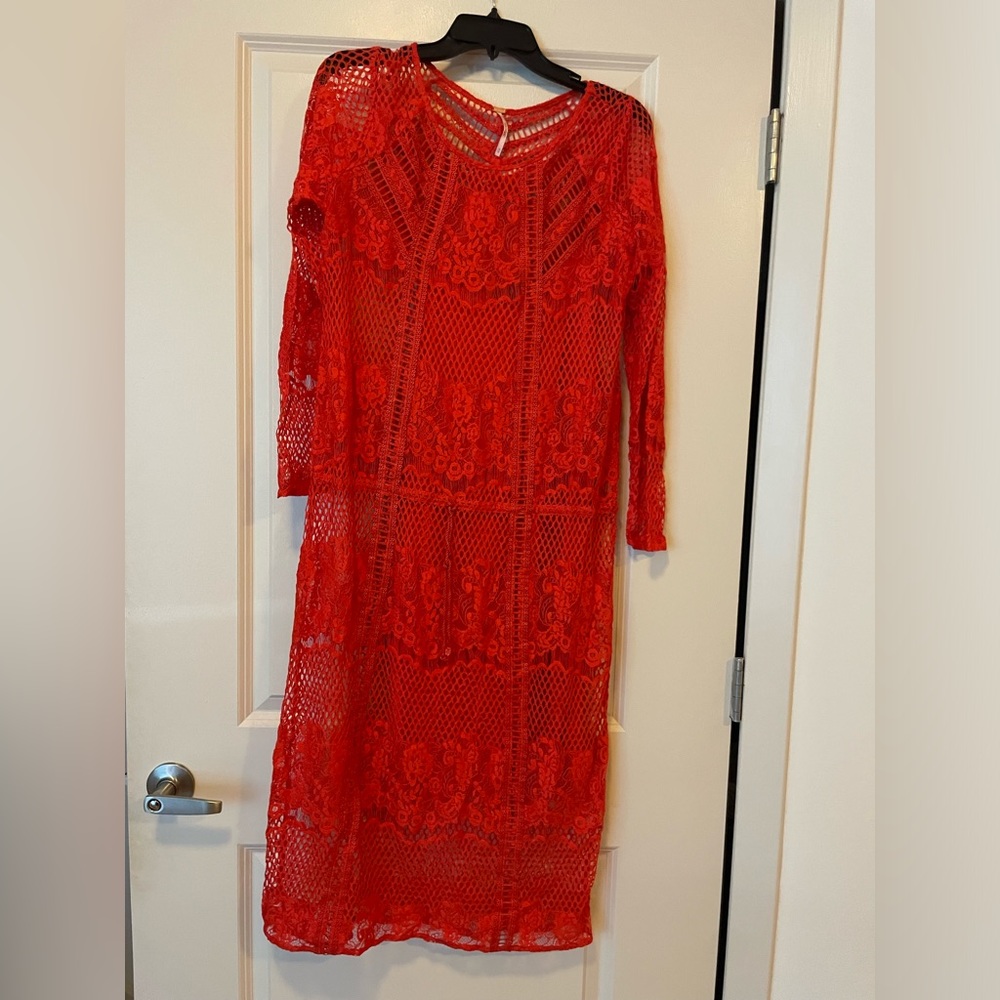 SOLD- NWOT M Say You Love Me orange Maxi